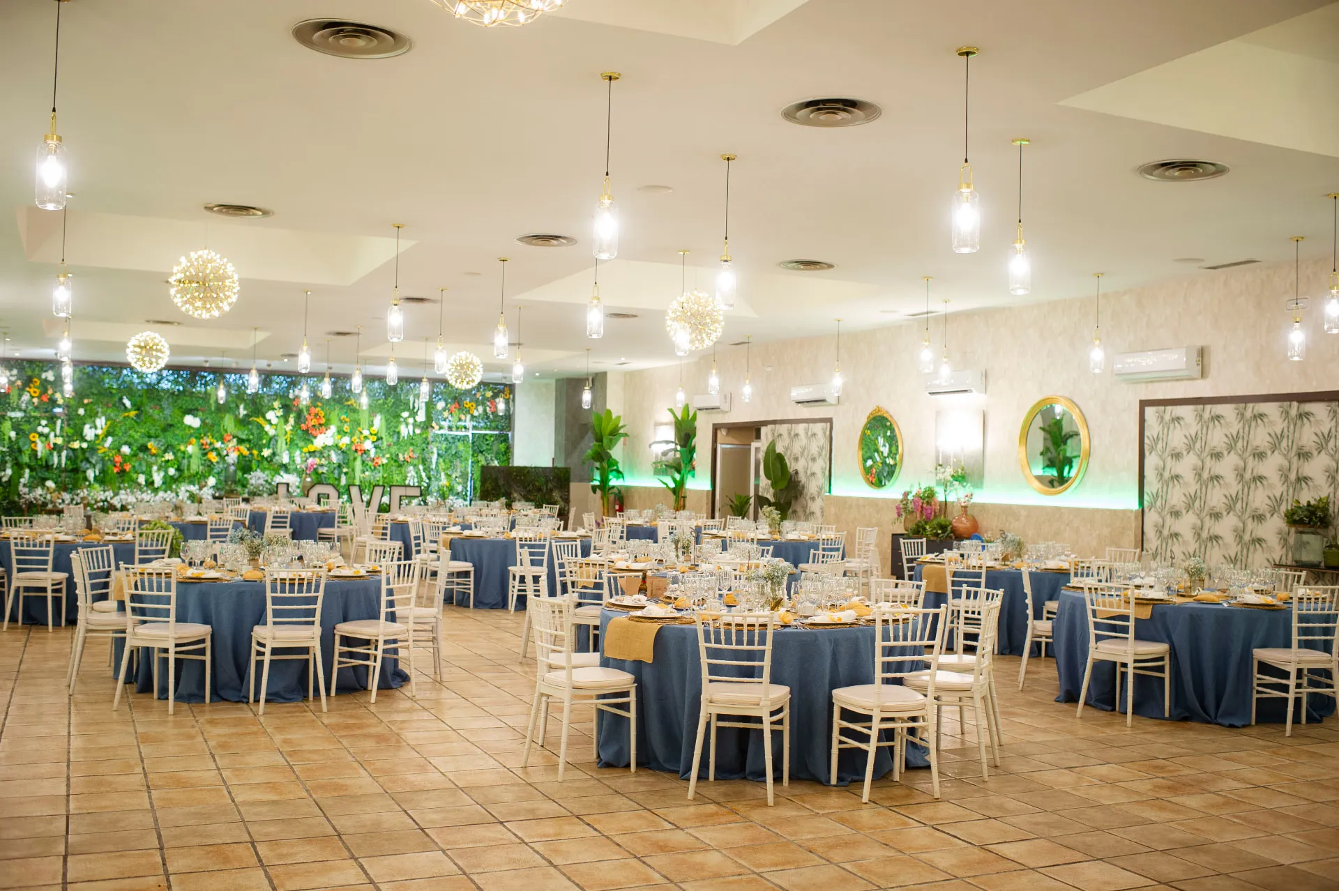 Salón Ribera II montado para un banquete